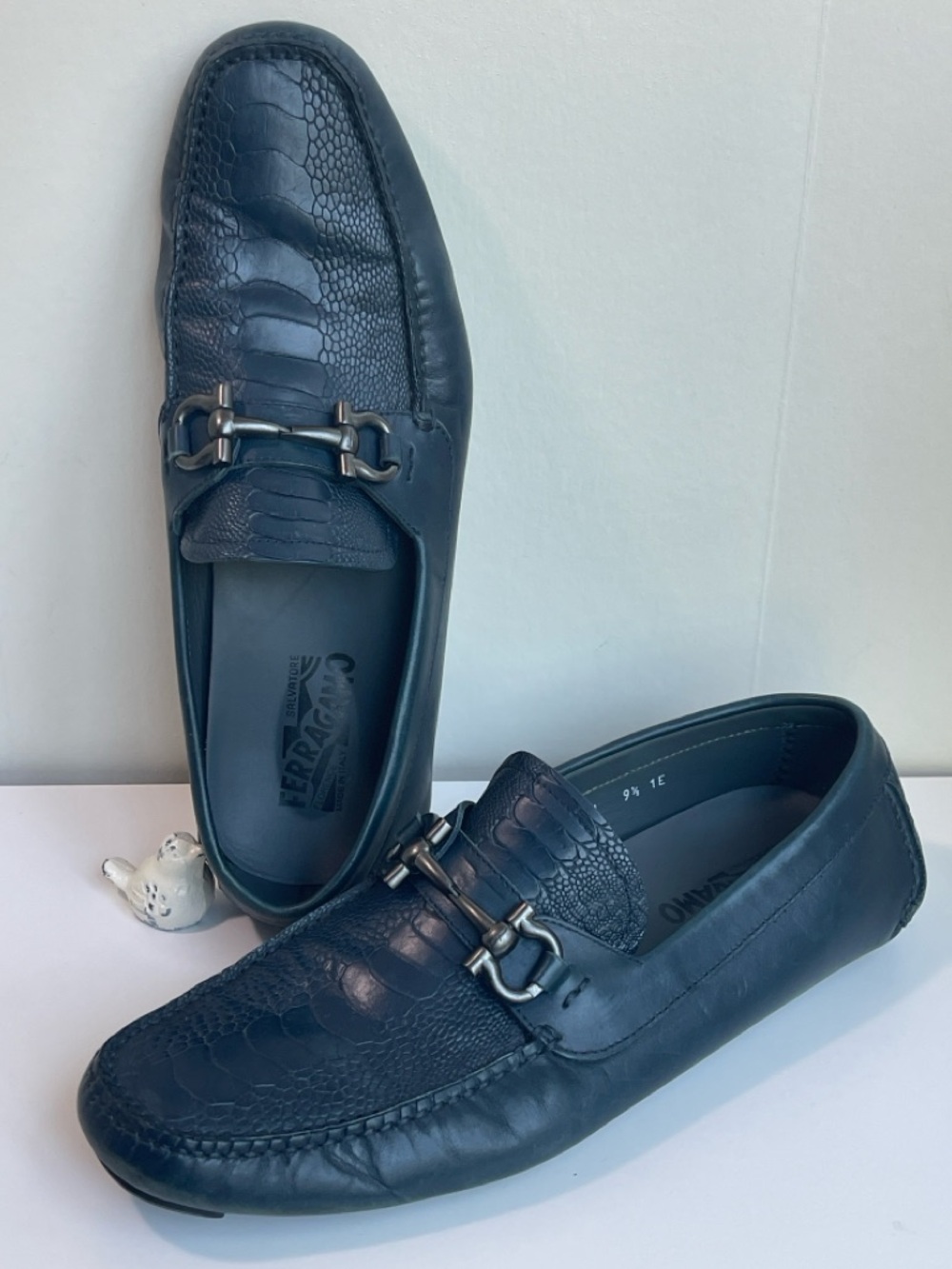 FERRAGAMO Parigi New Driver Loafers 9.5 1E
